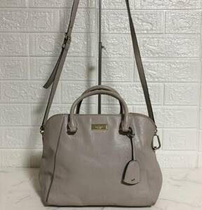 no22359 kate spade new york ケイトスペード 2WAY 本革 レザー 牛革 ショルダー ハンド トート バッグ ☆