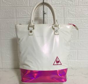 no22726 le coq sportif ルコックスポルティフ ゴルフ PVC 中綿 ハンド トート バッグ ☆