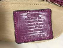 no22251 COACH コーチ F21873 2WAY シグネチャー キャンバス エナメル ショルダー ハンド バッグ ☆_画像9