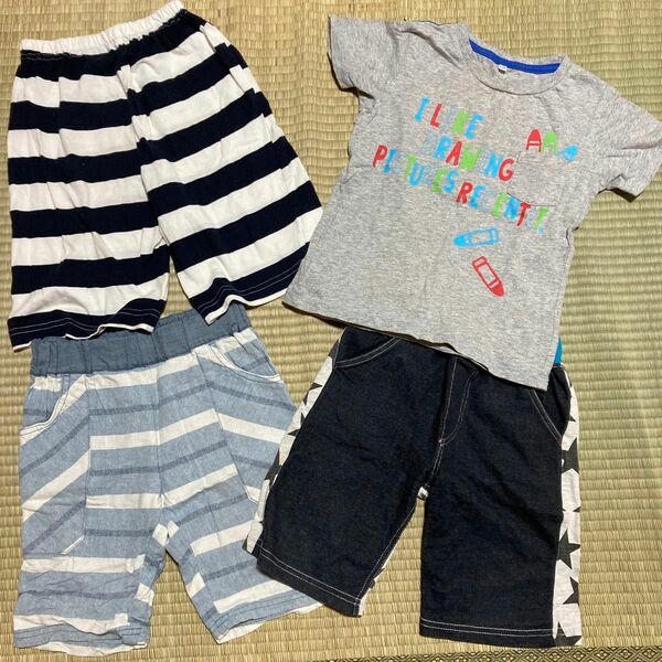 男児　男の子　ハーフパンツ　半ズボン　半袖Tシャツ　120 キッズ 子供服 上下セット