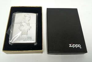 【未使用品】 zippo　Atlanta 1996　聖火　銀仕上げ　/　ジッポー　アトランタ オリンピック　ライター　オイルライター