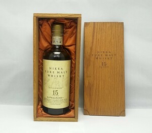 ウイスキー　NIKKA　15年　北原酒　ピュアモルト　750mL 43%　未開栓　木箱　/　ニッカ　北原