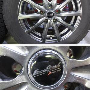 送料無料 社外アルミ Eurospeed 16×6.5J +37 114.3×5H（平座）+ DUNLOP WM01 215/60R16 9分山 中古 4本 スタッドレス エスティマの画像4