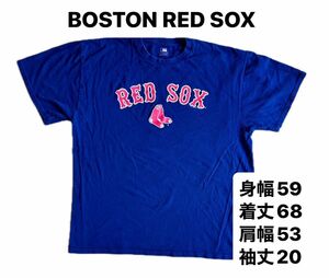ボストン レッドソックス サイズ XL ネイビー アメリカ輸入 古着 Tシャツ genuine MLB 