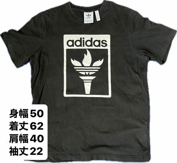 adidas 聖火 ブラック Tシャツ L