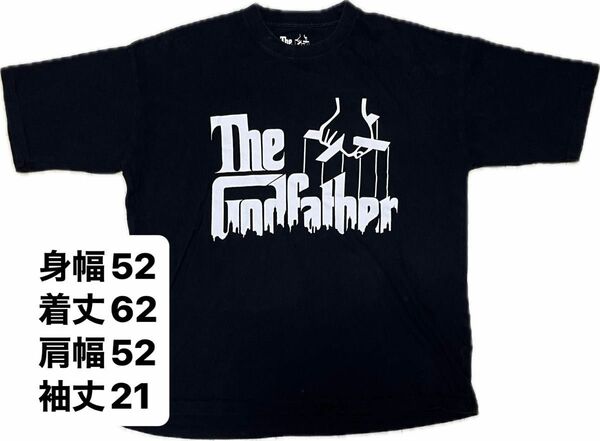 THE God Father ゴッドファーザー ブラック Tシャツ Mサイズ　バックプリント