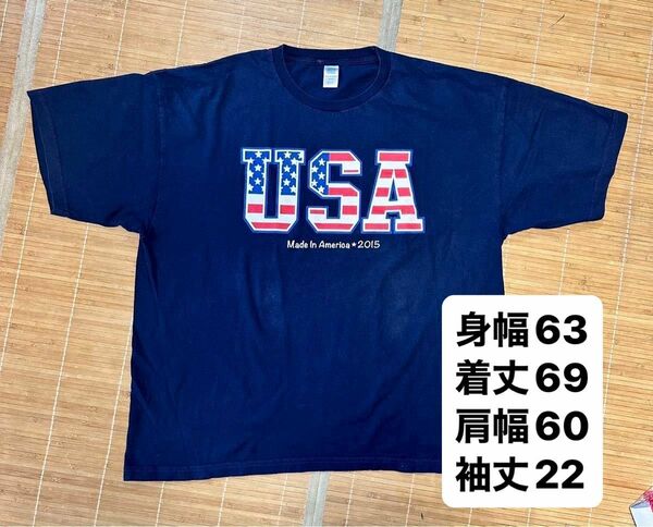 USA製 アメリカ輸入 USA 古着Tシャツ 2XLサイズ ネイビー