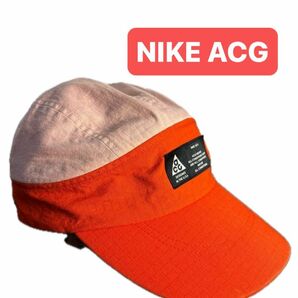 ナイキ ACG テイルウィンド キャップ 赤 アウトドア ランニング フリーサイズ