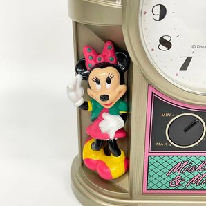 Disney Time ディズニータイム 目ざまし時計 FD415A 動作確認済み ミッキー＆ミニー [C5521]の画像3