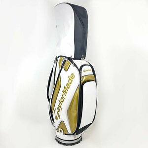 TaylorMade テーラーメイド キャディバッグ ホワイト×ゴールド 中古 [C5548]