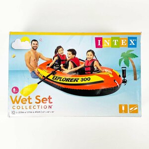 未使用品 INTEX インテックス WET SET エクスプローラー300 ボートセット [R13076]