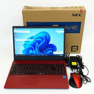 NEC LAVIE PC-N1535BAR 15.6型 ノートパソコン◆Win11Home 第11世代 i3-1115G4 メモリ8GB SSD256GB [U12621]
