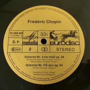 [e33]/ 独盤 LP /『ショパン：4つのスケルツォ / リヒター / Chopin:4 Scherzi / Richter』/ 25 068 MKの画像6