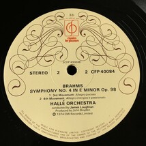 [j55]/ 英盤 LP /『ブラームス 交響曲 第4番 ロッホラン Brahms Symphony No.4 Loughran』/ CFP 40084_画像5