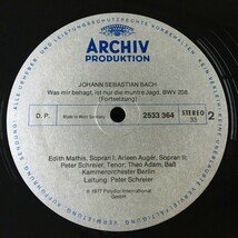 [j12]/ 西独盤 LP /『バッハ 狩のカンタータ BWV208 シュライアー Bach Schreier』/ 2533 364_画像5