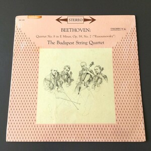 [k40]/ 米盤 LP /『ベートーヴェン 弦楽四重奏曲 第8番 第2番 ブダペスト弦楽四重奏団 / Beethoven Budapest String Quartet』/ MS 6186