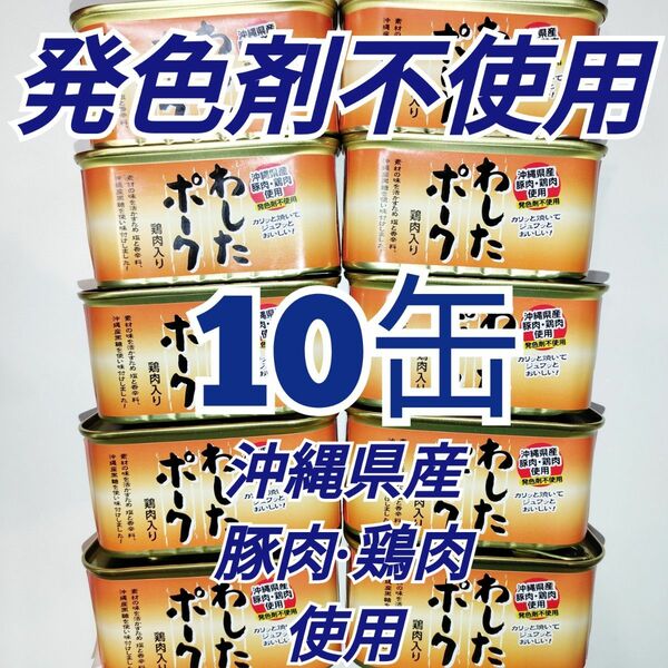 ★発色剤不使用★　沖縄ホーメル　わしたポーク　ランチョンミート　200g 10缶