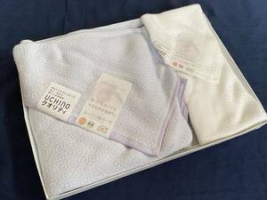 fu...3 -ply gauze!* new goods [UCHINO quality / inside .] bath towel & face towel ( made in Japan )*