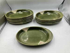 春の器　織部　10枚　日本料理　懐石料理　中皿　刺身皿　焼物皿　色々な用途に使えるお皿　今回限り