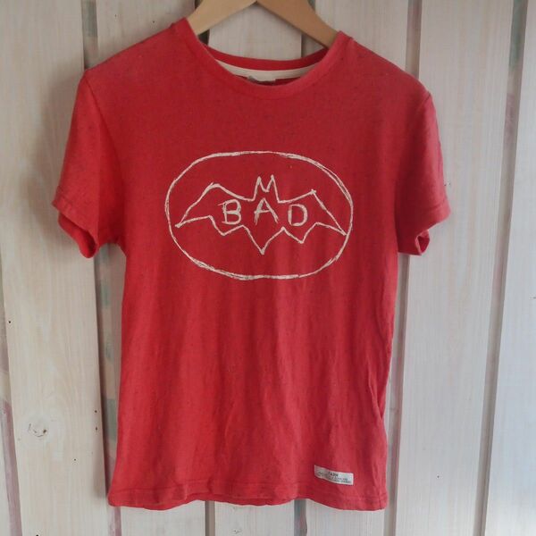 FRAM プリント ダメージ加工 半袖Tシャツ サイズ130 赤レッド色系