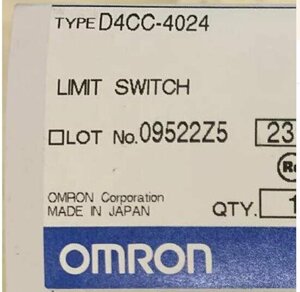 新品★ OMRON オムロン　D4CC-4024　リミットスイッチ 【6ヶ月保証】