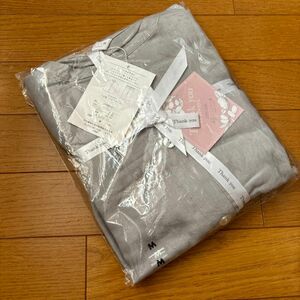 新品　しっとり工房　綿パジャマ　七分丈　グレー