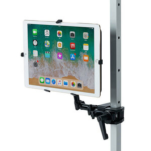 9.7～13インチ対応iPad・タブレット用支柱取付けアーム クランプ式 丸・角パイプに CR-LATAB27 サンワサプライ 送料無料 新品