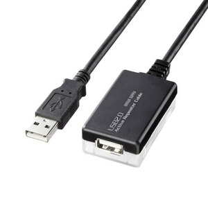 12m延長USB2.0アクティブリピーターケーブル USB2.0信号を最大12m延長できる サンワサプライ KB-USB-R212N 新品 送料無料