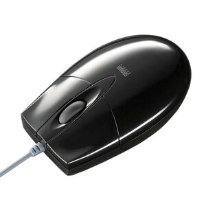 有線ブルーLEDマウス USB-PS/2変換アダプタ付き ブラック 3ボタン MA-BL3UPBKN サンワサプライ 送料無料 新品