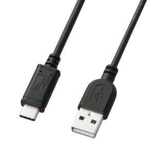 USB2.0 Type C-Aケーブル 1m ブラック USB認証取得品 KU-CA10K サンワサプライ 送料無料 新品