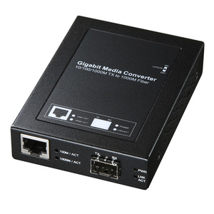 サンワサプライ 光メディアコンバータ (SFPモジュールマルチ/シングルモードブリッジ型) LAN-EC212RF