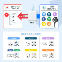 日本専用マルチタイプ電源変換アダプタ ホワイト 世界中の電源コンセントプラグ 海外の製品を日本で サンワサプライ TR-AD5W 送料無料 新品_画像5