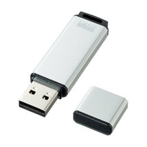 USB2.0メモリ シルバー 32GB ストラップホールが付いたシンプルなアルミボディ UFD-2AT32GSV サンワサプライ 送料無料 新品_画像1
