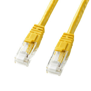 tsu. breaking prevention category 6LAN cable yellow 3m tab . breaking not three-ply structure connector Giga bit Sanwa Supply KB-T6TS-03YN new goods free shipping 