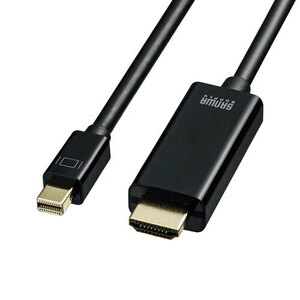 ミニDisplayPort-HDMI変換ケーブル HDR対応 ブラック 1m サンワサプライ KC-MDPHDRA10 送料無料 新品