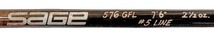 希少 セージ GFL 576 SAGE 5番 7フィート 6インチ 2ピース フライ ロッド FLY ROD # フィッシング 釣 竿 ビンテージ 中古 美品 送料無料_画像3