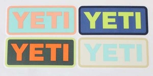 イエティ ロゴ ステッカー 4色セット YETI LOGO STICKER シール デカール クーラー タンブラー アウトドア デコ カスタム ネコポス 新品