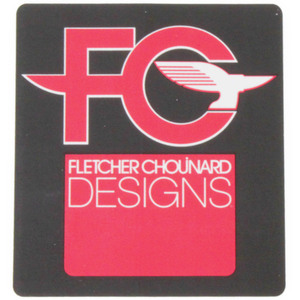 訳あり パタゴニア フレッチャー シュイナード デザイン ステッカー 黒 赤 PATAGONIA FLETCHER CHOUINARD DESIGNS FCD シール サーフ 新品