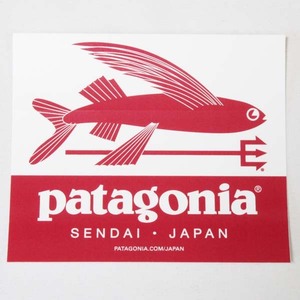 パタゴニア ステッカー センダイ ジャパン トライデント フィッシュ PATAGONIA SENDAI JAPAN ご当地 日本 仙台 店舗 飛魚 シール デカール