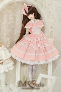 Dollheart様製 SD～13少女サイズ Winter Romance - Baby Pink Ver ドレス 洋服 