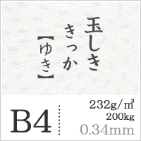 玉しき きっか 「ゆき」 232g/平米 0.34mm B4サイズ：250枚 印刷紙 印刷用紙 松本洋紙店_画像5