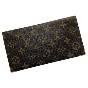 ☆☆ LOUIS VUITTON ルイヴィトン モノグラム ポルトシェキエ・ダブル M62223 ブラウン 長財布 ユニセックス ゴールド金具 傷や汚れあり