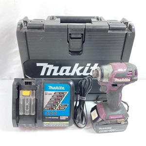 ＊＊ MAKITA マキタ 18V 充電式インパクトドライバ (バッテリ1個・充電器・ケース付） TD173D パープル 傷や汚れあり