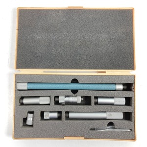 ** Mitutoyo.. pair . rod shape inside side micrometer *. regular history unknown IMZ-500 silver a little scratch . dirt equipped 