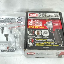 ＊＊ TONE トネ 常圧 エアインパクトレンチ（ショートタイプ）角ドライブ12.7mm AI4201 レッド 未使用に近い_画像6