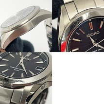 ☆☆ SEIKO セイコー ブライツ SAGZ077 ブラック 電波ソーラー アナログ ステンレススチール メンズ 腕時計 箱・取説有 傷や汚れあり_画像8