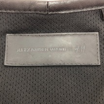 □□ alexander wang h&m レザー ベースボールシャツ Mサイズ ブラック やや傷や汚れあり_画像8