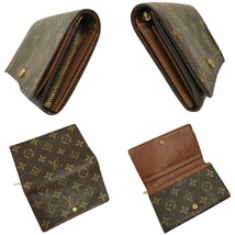 ## LOUIS VUITTON ルイヴィトン 2つ折り財布 モノグラム ポルト モネ・ビエ トレゾール M61730 ブラウン 傷や汚れあり_画像4