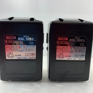 κκ HITACHI 日立 電動工具 丸のこ 充電器・充電池2個・ケース付 コードレス式 165mm 18v 550325 C18DBAL グリーン 目立った傷や汚れなしの画像7