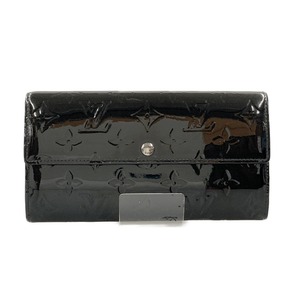 〇〇 LOUIS VUITTON ルイヴィトン モノグラム ヴェルニ ポルトフォイユ サラ ノワール 二つ折り長財布 M93524 ブラック 傷や汚れあり